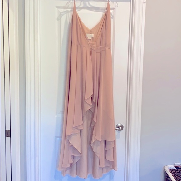 Jenny Yoo Bridesmaids wrap dress, blush - Picture 7 of 10